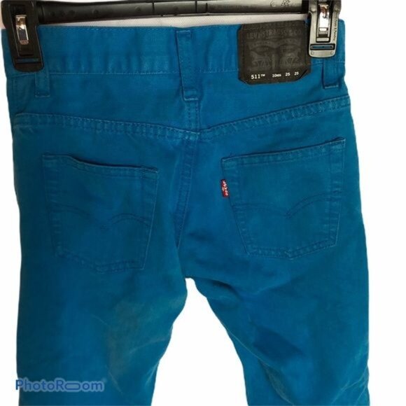 511 kids levi's Strauss blue jeans skinny blue pockets zipper size kids 10 READ - Picture 3 of 8